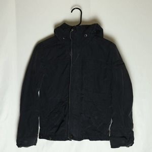 Abercrombie Fitch Men's S Black Military Style Wakely Jacket Full Zip Y2K